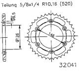 Pinion spate 50 dinti pas lant 520 - Suzuki RM 125 - RM 250 - RM-Z 250 - RMX 250 - RM-Z 450, Oem