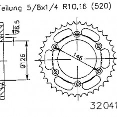 Pinion spate 50 dinti pas lant 520 - Suzuki RM 125 - RM 250 - RM-Z 250 - RMX 250 - RM-Z 450