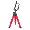Trepied telefon sau camera, rosu, picioare flexibile, max 700g