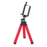 Trepied telefon sau camera, rosu, picioare flexibile, max 700g