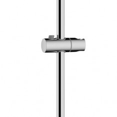 Bara cu suport pentru dus, Wenko, Shower, 70 cm, inox, gri cromat