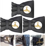 Set de 3 protectii pentru robineti Tuknon, tesatura oxford/bumbac, impermeabil, negru, 18 x 15 cm