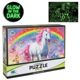 Puzzle cu inorog fluorescent, 500 piese, multicolor, CMCLASS