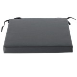 Perna pentru scaun 40x40x5 cm impermeabila cu fermoar si prindere, gri inchis