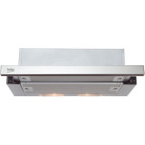 Hota incorporabila telescopica Beko HNT61310X, putere de absorbtie 348 m3/h, 2 motoare, filtru metalic, 60 cm, Clasa D, Inox