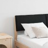 VidaXL Tăblie tapițată Negru 135 cm Lemn de pin masiv 879126