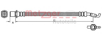 Conducta / cablu frana TOYOTA COROLLA Verso (ZER, ZZE12, R1) (2004 - 2009) METZGER 4110057 foto
