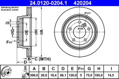 ATE 24.0120-0204.1 Disc frana