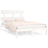 Cumpara ieftin Cadru de pat Super King, alb, 180x200 cm, lemn masiv
