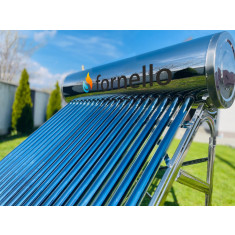 Panou solar presurizat compact FORNELLO SPP-470-H58/1800-20-c cu 20 tuburi vidate de tip heta pipe si boiler din inox de 177 litri