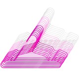 Set 20 umerase metalice pentru haine copii cu protectie silicon, Multicolor, 29 x 17 cm