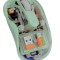 Mouse Nou M333, 2400dpi, 3 Butoane, Indicator Nivel Baterie, Transparent, RGB, Verde, USB-A + USB-C, Wireless + Bluetooth NewTechnology Media