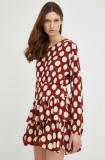 Cumpara ieftin Answear Lab rochie culoarea bej, mini, evazati