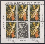 Sao Tome si Principe 1983 - Paște - Picturi de Rubens, MC de 5 + 1 Vinietă, RARA, MNH