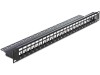 Patch Panel 19 inch Delock, 24 porturi, Keystone, Negru