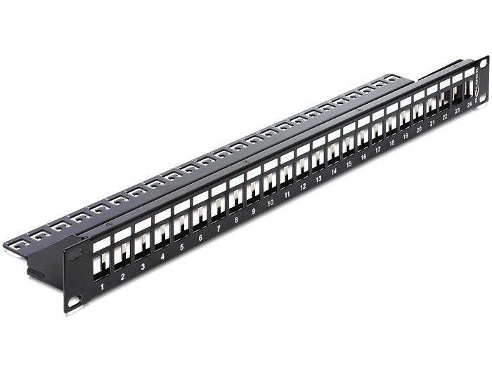 19 KEYSTONE PATCHPANEL 24 PORT SCHWARZ 43277 DELOCK
