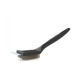 Perie de sarma 2 in 1 cu racleta pentru curatarea gratarului, Geko G80508