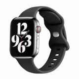 Cumpara ieftin Curea Ceas Apple Watch 1 2 3 4 5 6 7 SE (38mm 40 mm 41 mm) Negru W031, Techsuit