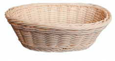 Cos oval paine, fructe, legume servire rezistent la apa, 23.5 x 15 x 7 cm culoare natural, 014030 foto