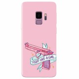 Husa silicon pentru Samsung S9, Fight Like A Girl