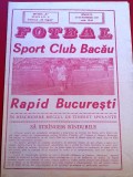 Program meci fotbal SC BACAU - RAPID BUCURESTI (31.10.1987)