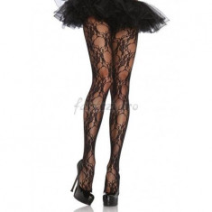 Floral Lace Pantyhose HOSIERY, Leg Avenue- BLACK - O/S foto