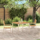 VidaXL Scaun pentru Grădină 2 pcs Maro Lemn masiv de acacia
