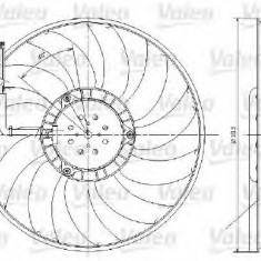 Ventilator, radiator AUDI A6 (4F2, C6) (2004 - 2011) VALEO 696017