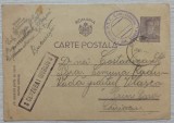Carte postala circulata Cenzurat Giurgiu 8, 1944