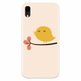 Husa silicon pentru Apple Iphone XR, Flat Minimal Cute Bird Illustration