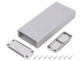 Carcasă aluminiu gri deschis 52x120x21mm