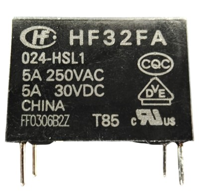 Releu electromagnetic HF32FA 024-HSL1, 24V DC, 5A, SPST-NO, miniatural, montaj THT foto