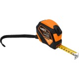 Ruleta din otel 5 m x 25 mm cu autoblocare, buton stop si magnet