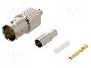 Conector BNC, 75&Omega;, mama, aurit, AMPHENOL - B6121E1-ND3G-6-75
