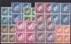 1947 - LP 212 - Uzuale - MIhai I - format mic si mare - bloc de patru - MNH, Regi, Nestampilat