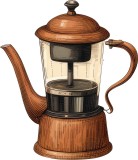 Cumpara ieftin Sticker decorativ, Rasnita de Cafea, Maro, 69 cm, 8503ST-13, Oem