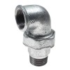 Cot cu racord olandez 97, fonta zincata, FI - FE, 1/2&quot;