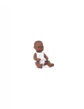Papusa bebelus educativa 32 cm - Baiat african, MINILAND