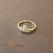 Inel floare cu 3 cristale zirconia albe - placat 14k