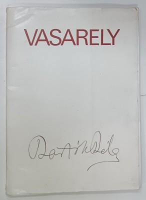 VASARELY , MAPA CU 11 REPRODUCERI CU TEXT PE VERSO, TEXT IN LIMBA MAGHIARA , ANII &amp;#039;80 foto