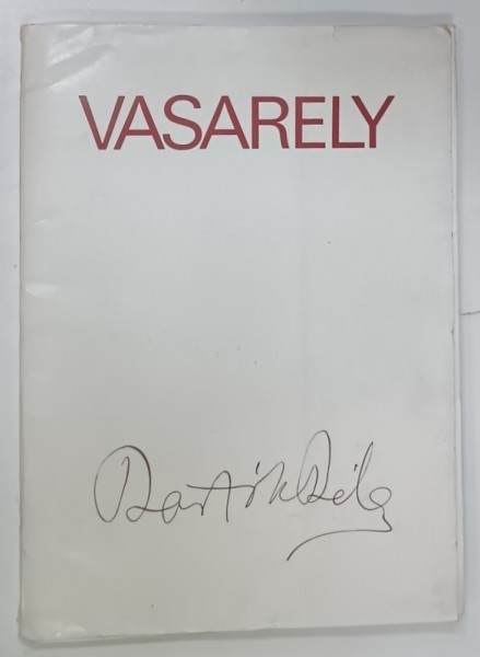 VASARELY , MAPA CU 11 REPRODUCERI CU TEXT PE VERSO, TEXT IN LIMBA MAGHIARA , ANII &#039;80