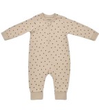 Cumpara ieftin Salopeta cu fermoar si buline Girafa, BabyCosy, 100% bumbac organic, Mink (Marime: 3-6 Luni)