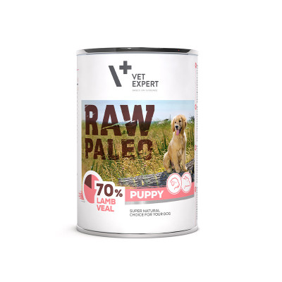 Hrana umeda pentrucaini, puppy, RAW PALEO, miel si vitel, 400 g AnimaPet MegaFood foto