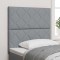 vidaXL Tăblie cap cu lumini cu bandă LED Gri deschis 90 cm țesătură 3338488