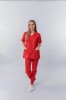 Bluză medicală Clio unisex S 201 - Rosu