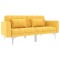 vidaXL Canapea extensibilă, galben, material textil 247218