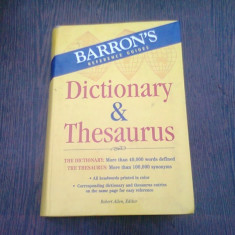 DICTIONARY and THESAURUS BARRON'S