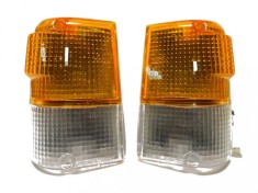 Lampa semnalizare fata cu lumina parcare Mitsubishi Pajero/Montero (L040) 1982-1992, Parte fata, fara suport bec, MB283669, Stanga