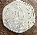 C50 - Moneda foarte veche - India - 20 paise - 1988