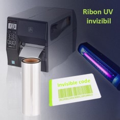 Ribon UV invizibil Yellow pentru imprimante termice, latime 110 mm, diametru 25 mm